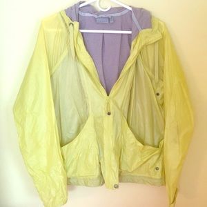 Lightweight Athleta yellow rain jacket